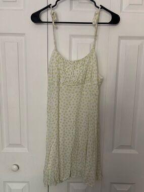 La Hearts Light Green Floral Mini Dress